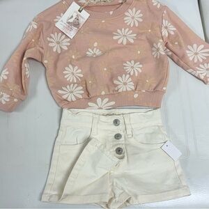 Jessica Simpson Pink and Cream Kids Matching Set